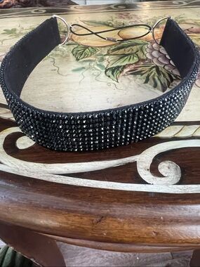 Swarovski Black Crystal Pave Headband